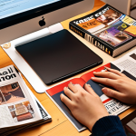 ** A student intensely studying trade English vocabulary flashcards at a cozy desk with a laptop open, surrounded by international trade magazines. The scene is lit with warm, inviting light.

**