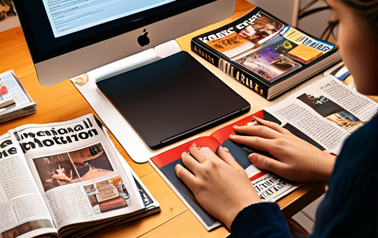 ** A student intensely studying trade English vocabulary flashcards at a cozy desk with a laptop open, surrounded by international trade magazines. The scene is lit with warm, inviting light.
**
